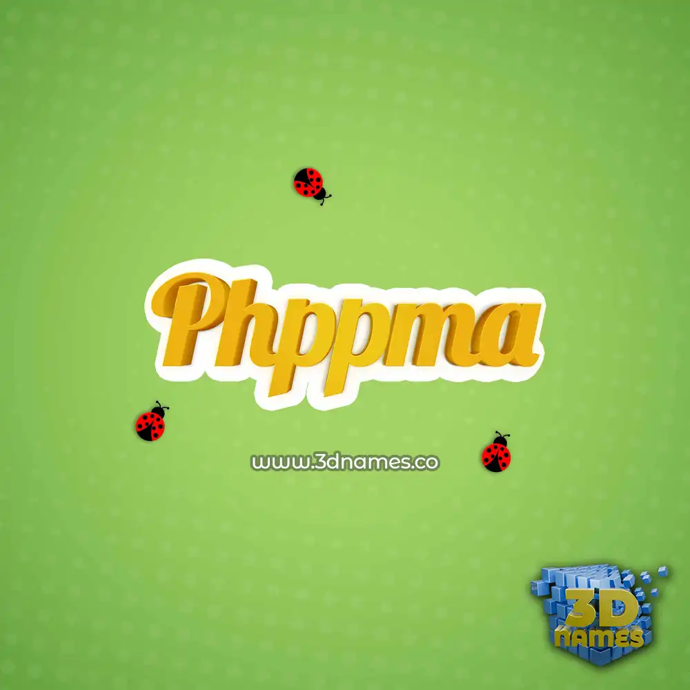 phppma in Ladybugs style - 3D name wallpaper