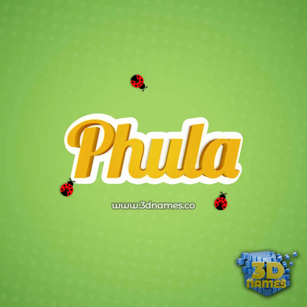 phula in Ladybugs style - 3D name wallpaper