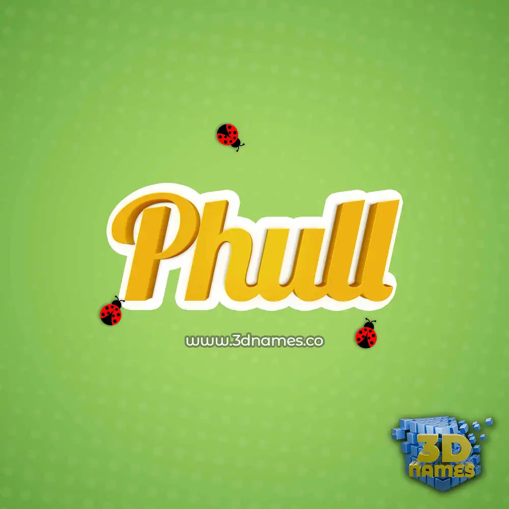 phull in Ladybugs style - 3D name wallpaper