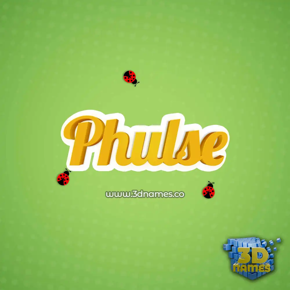 phulse in Ladybugs style - 3D name wallpaper
