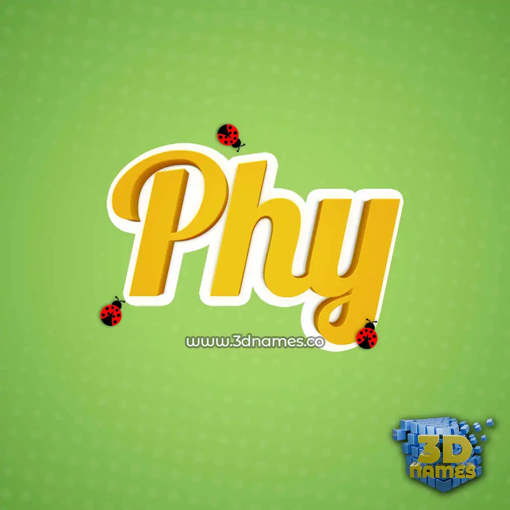 phy in Ladybugs style - 3D name wallpaper