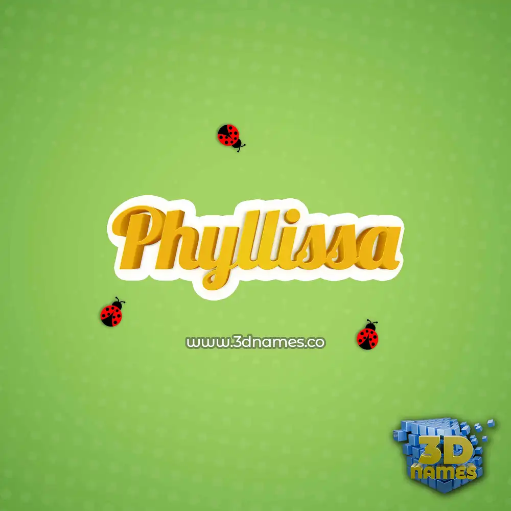 phyllissa in Ladybugs style - 3D name wallpaper