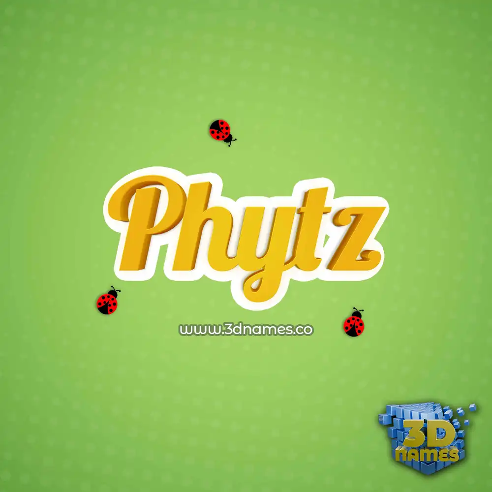 phytz in Ladybugs style - 3D name wallpaper