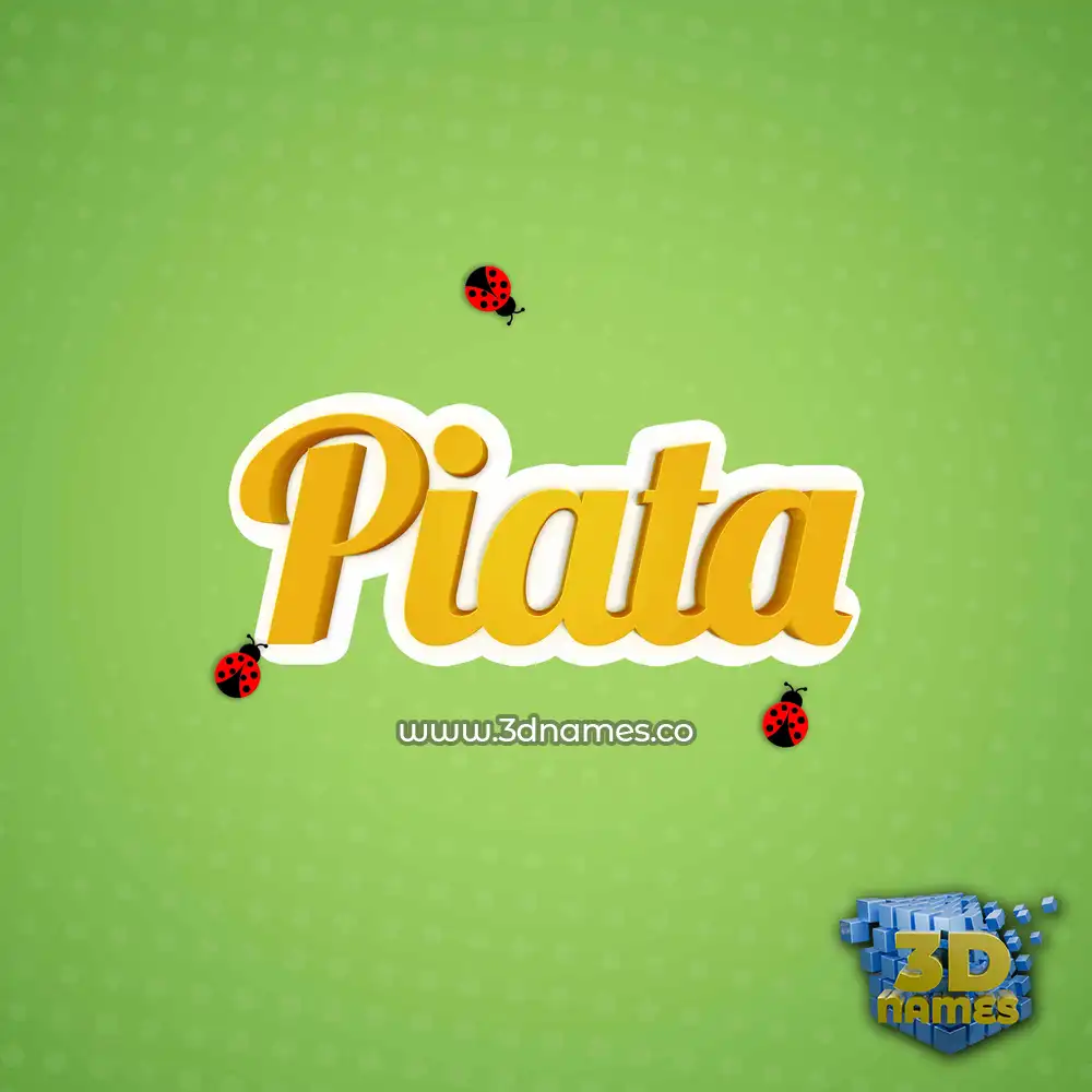 piata in Ladybugs style - 3D name wallpaper