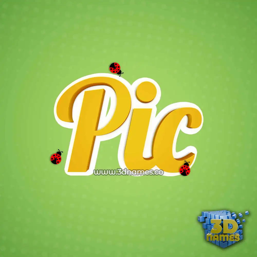 pic in Ladybugs style - 3D name wallpaper