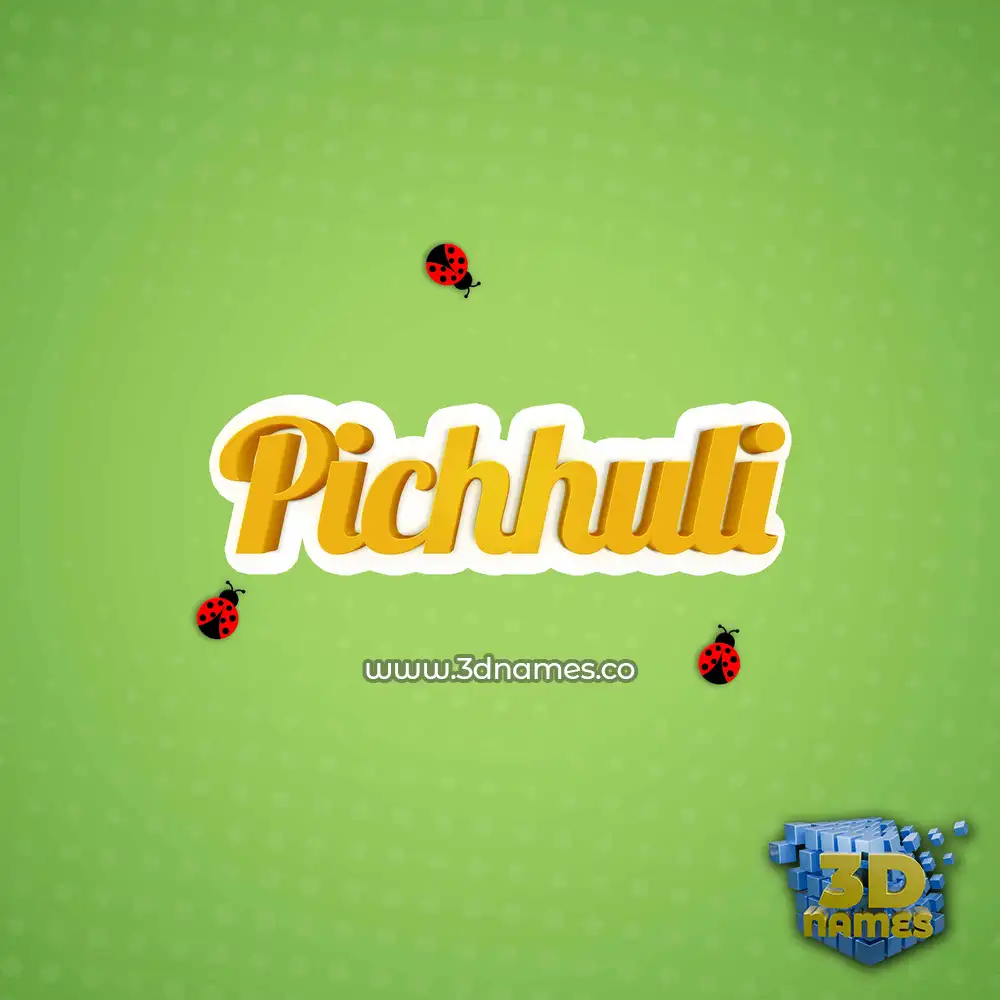 pichhuli in Ladybugs style - 3D name wallpaper
