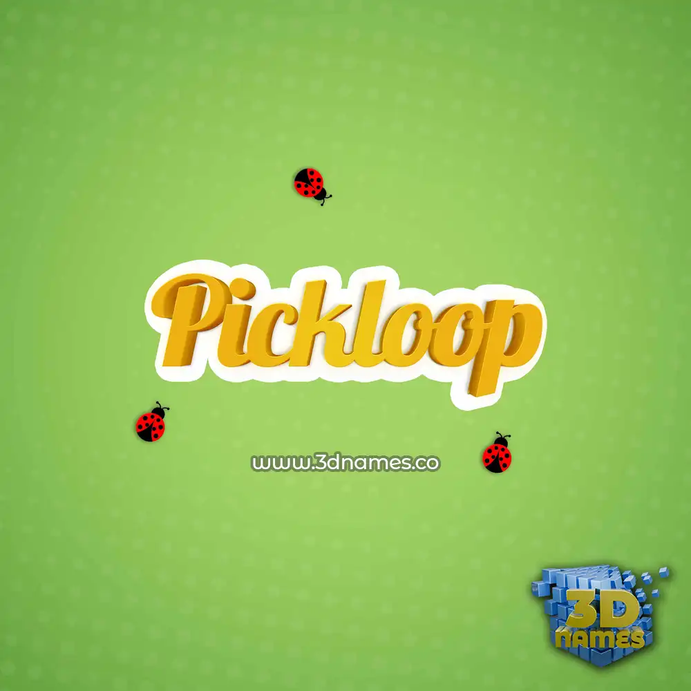 pickloop in Ladybugs style - 3D name wallpaper
