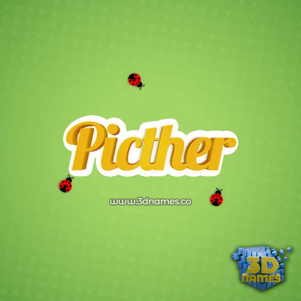 picther in Ladybugs style - 3D name wallpaper