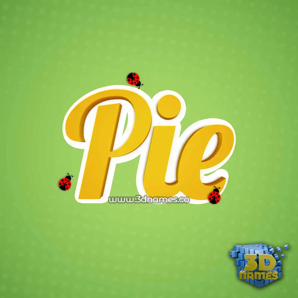 pie in Ladybugs style - 3D name wallpaper