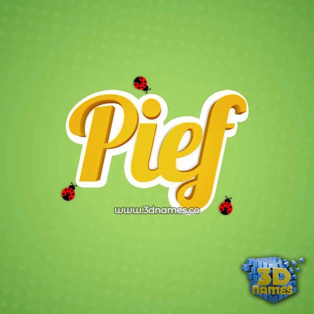 pief in Ladybugs style - 3D name wallpaper