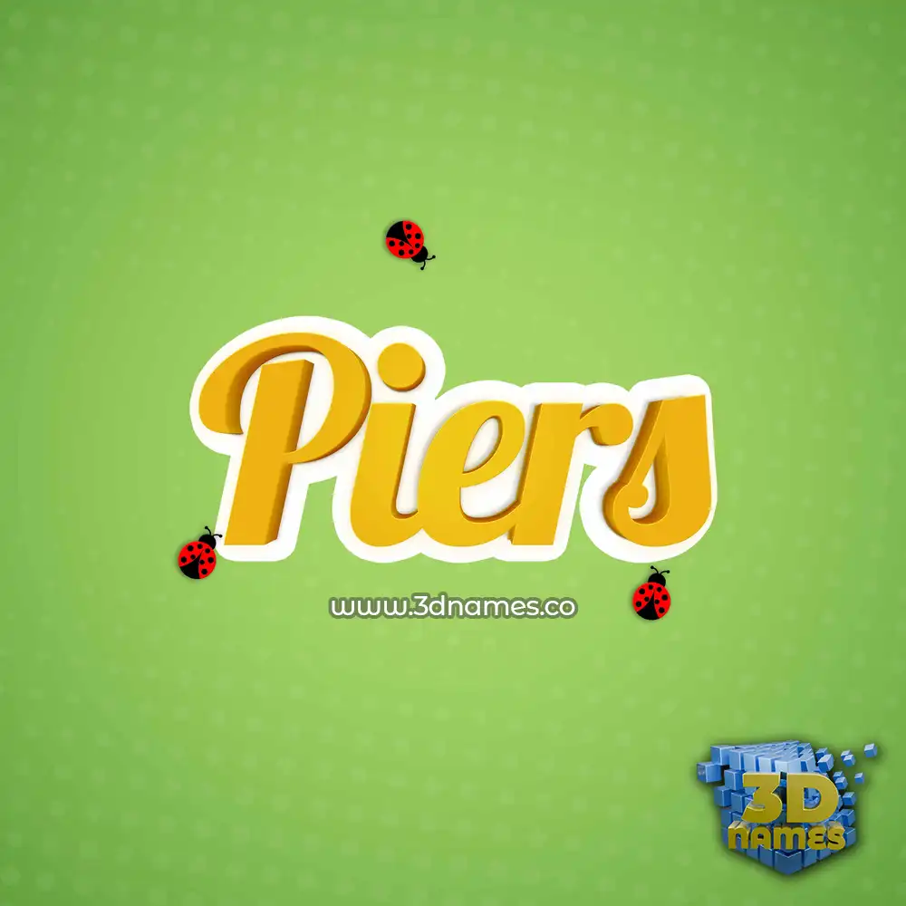 piers in Ladybugs style - 3D name wallpaper
