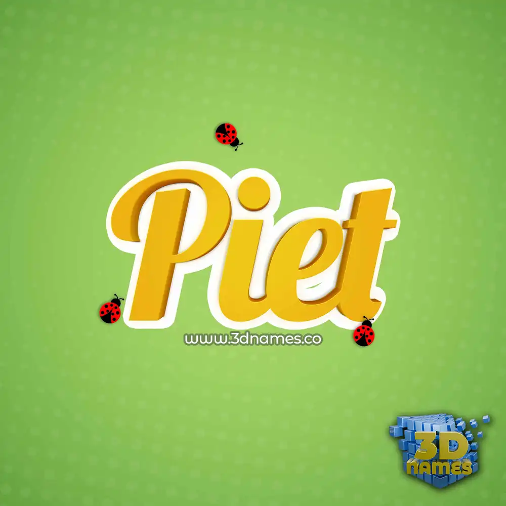 piet in Ladybugs style - 3D name wallpaper