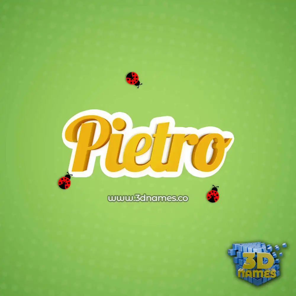 pietro in Ladybugs style - 3D name wallpaper