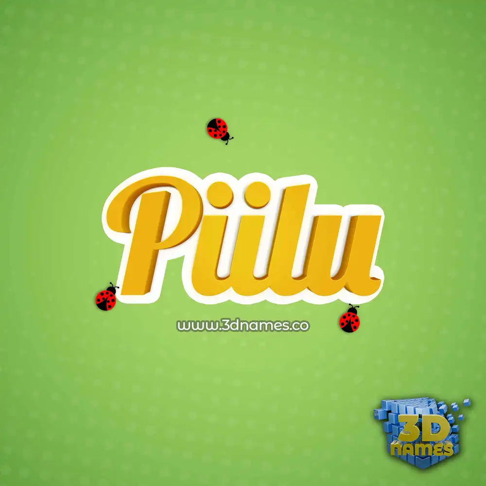 piilu in Ladybugs style - 3D name wallpaper