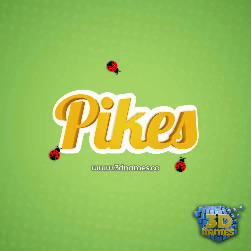 pikes in Ladybugs style - 3D name wallpaper