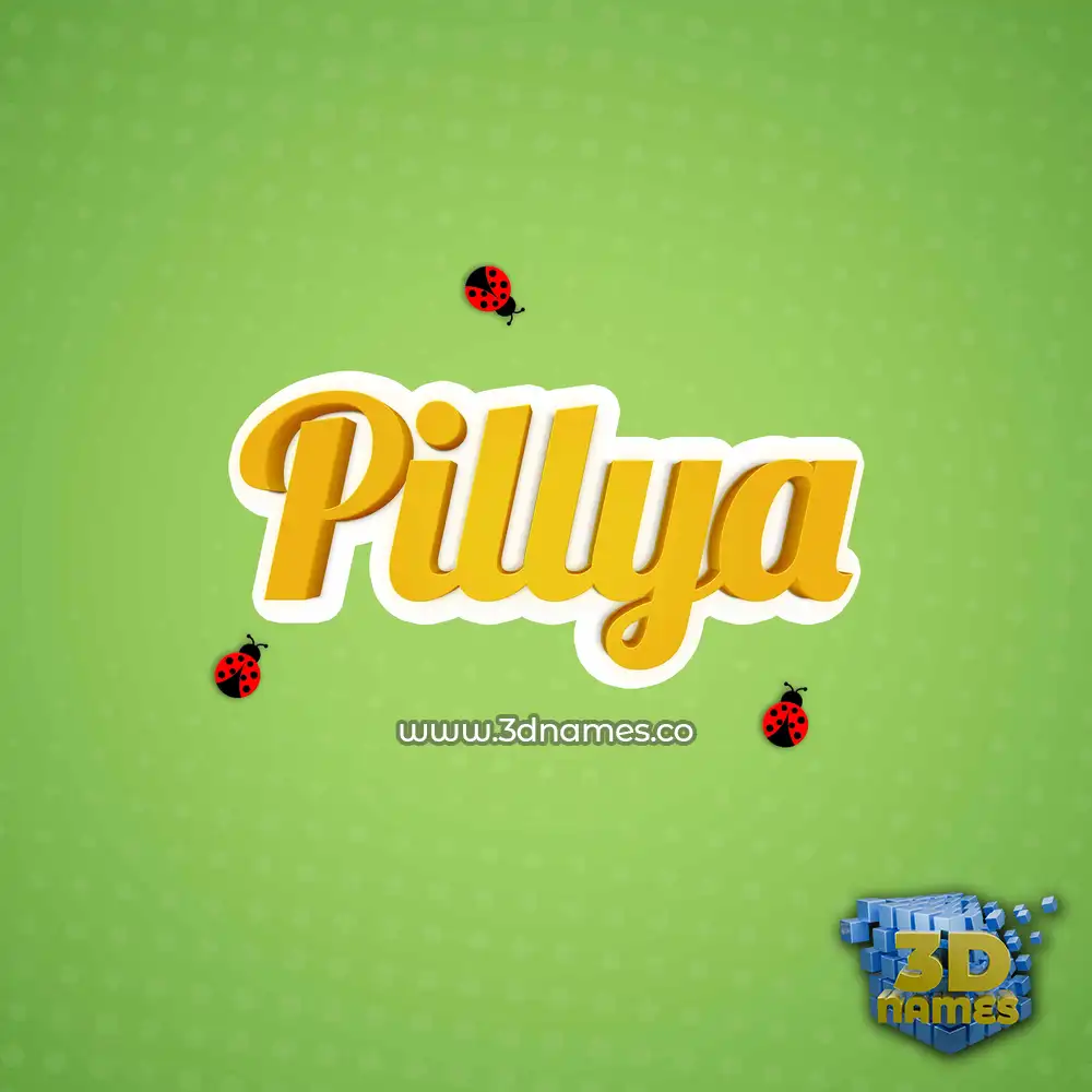 pillya in Ladybugs style - 3D name wallpaper