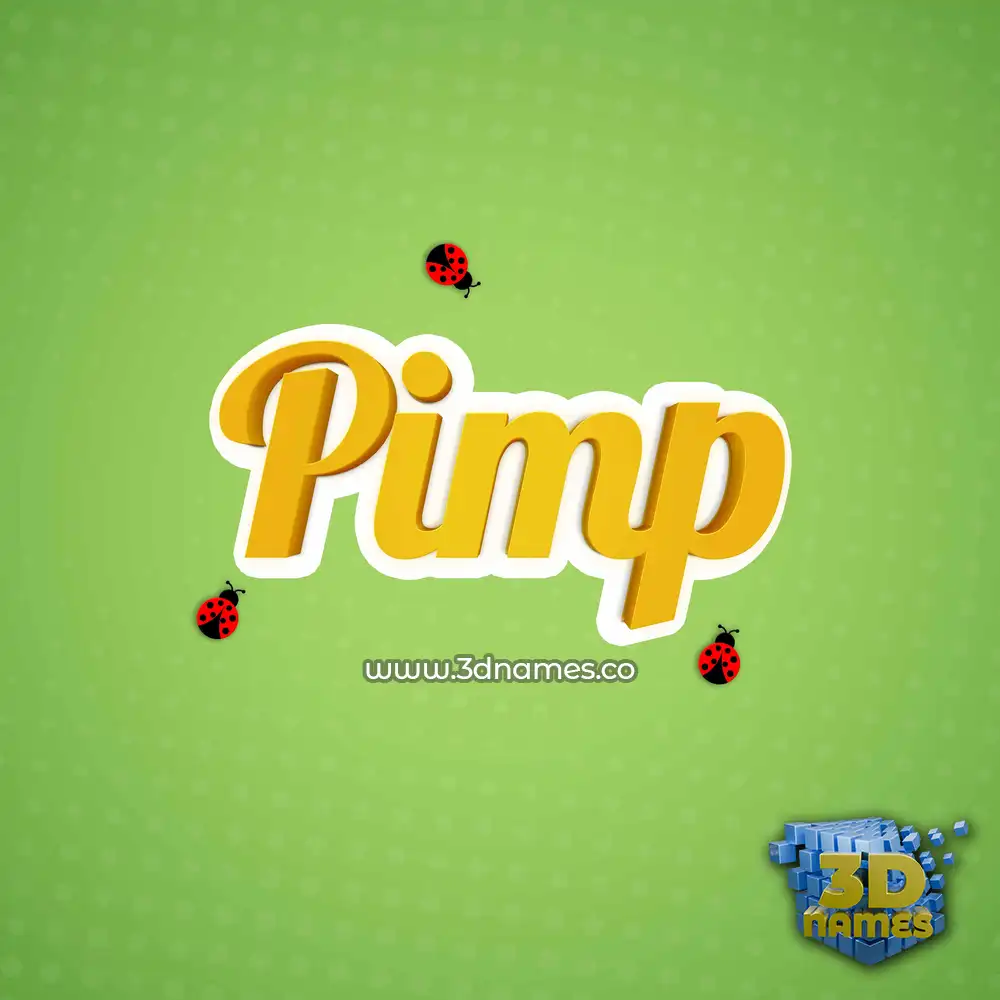 pimp in Ladybugs style - 3D name wallpaper