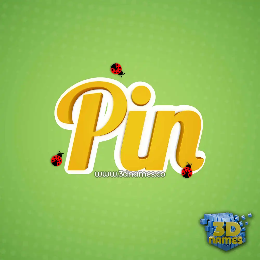 pin in Ladybugs style - 3D name wallpaper