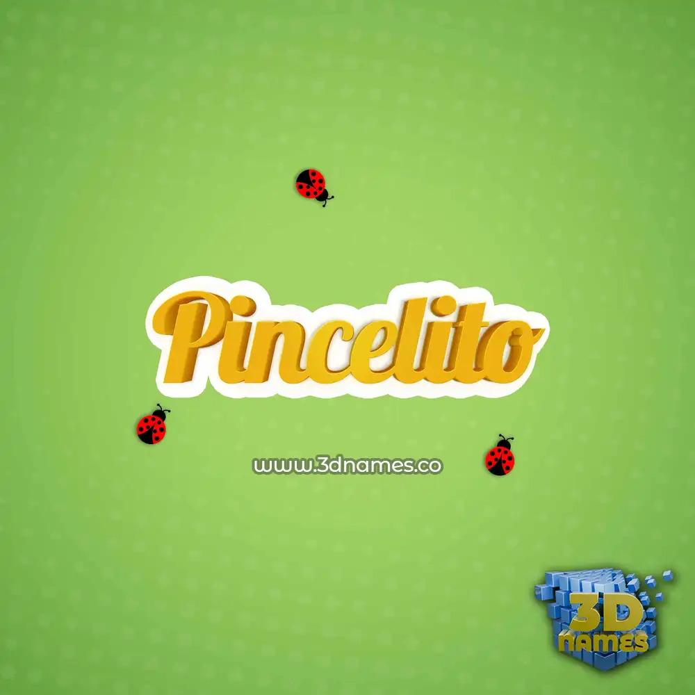 pincelito in Ladybugs style - 3D name wallpaper