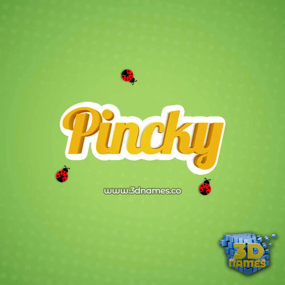pincky in Ladybugs style - 3D name wallpaper