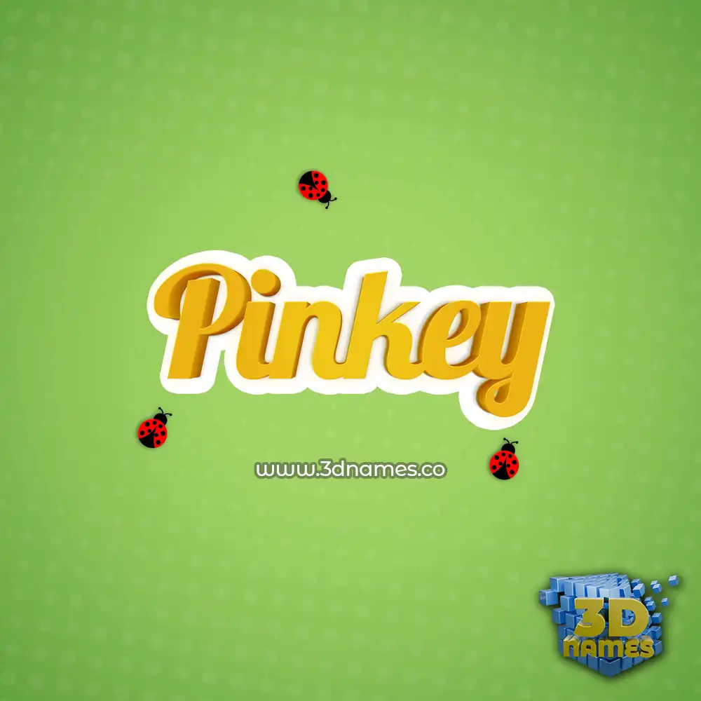 pinkey in Ladybugs style - 3D name wallpaper