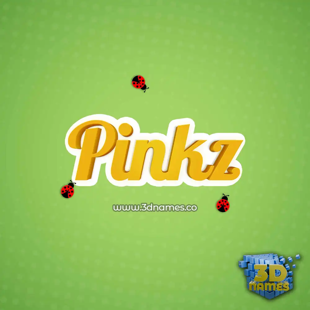 pinkz in Ladybugs style - 3D name wallpaper