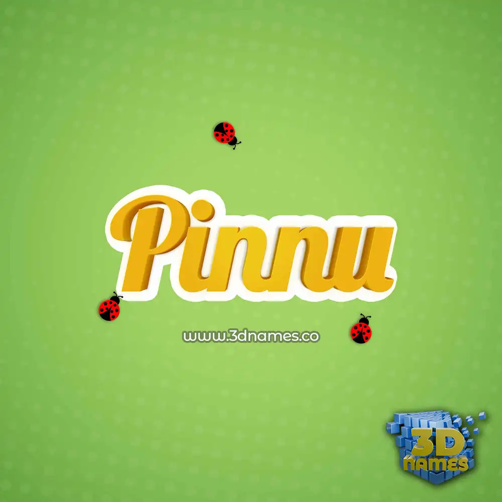 pinnu in Ladybugs style - 3D name wallpaper
