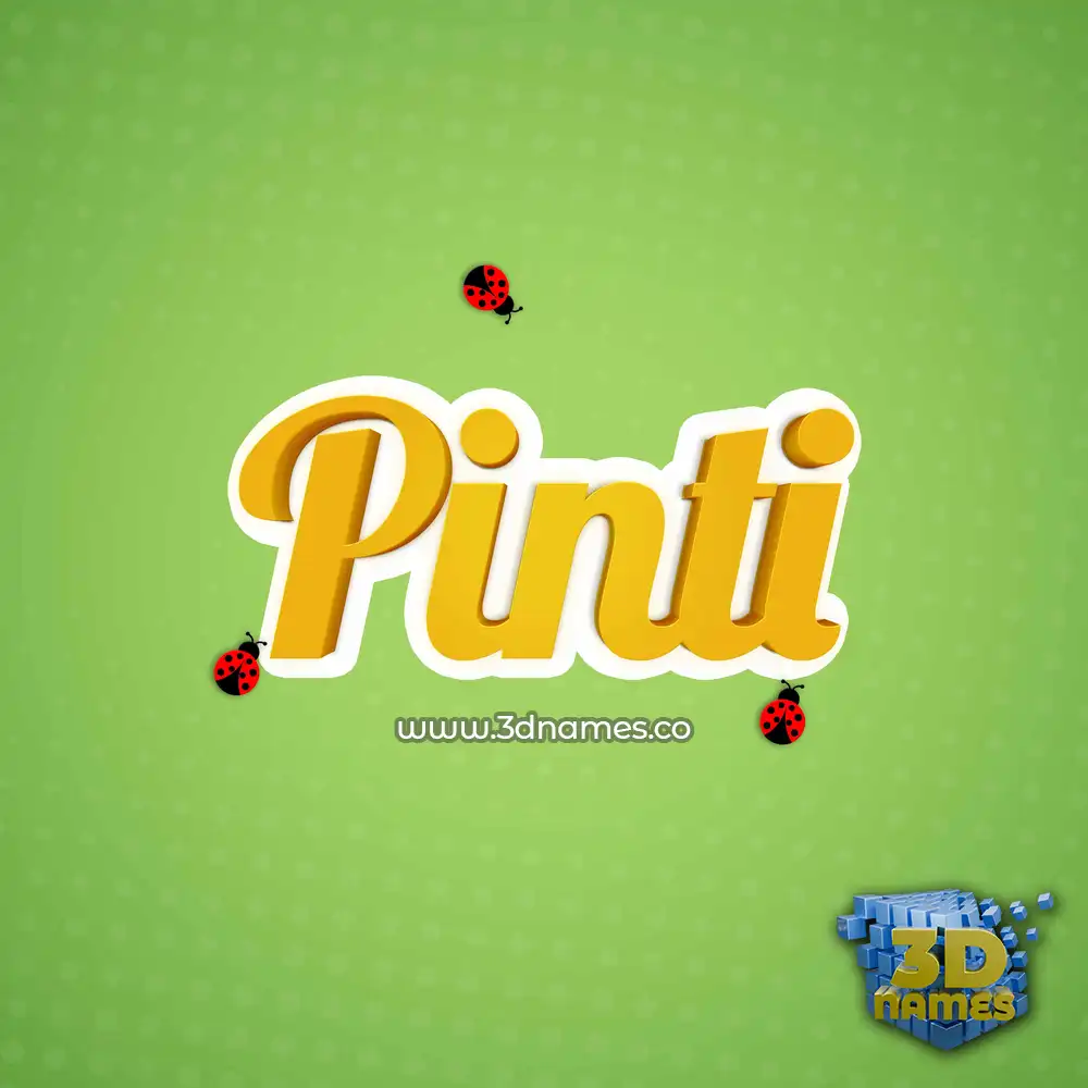 pinti in Ladybugs style - 3D name wallpaper