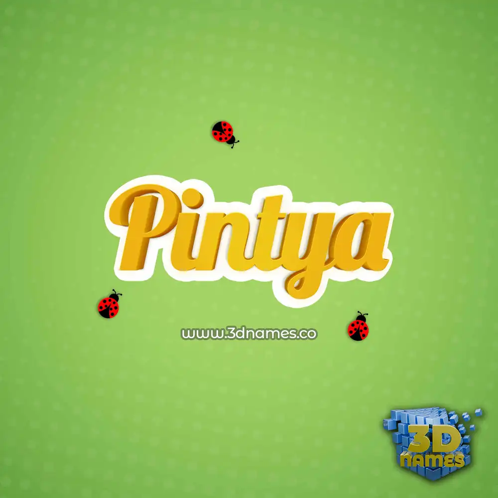 pintya in Ladybugs style - 3D name wallpaper