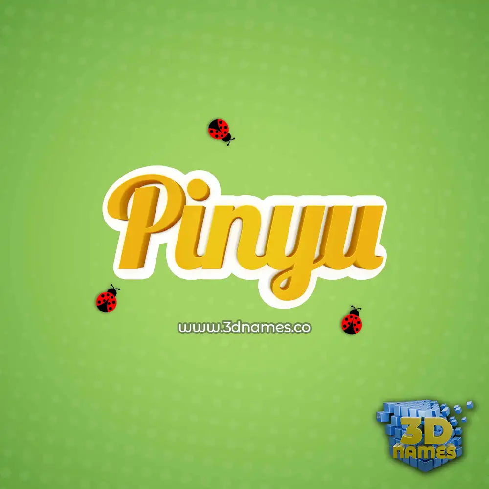 pinyu in Ladybugs style - 3D name wallpaper
