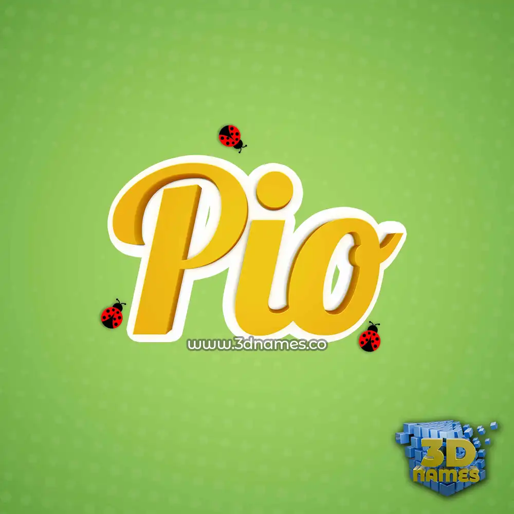 pio in Ladybugs style - 3D name wallpaper