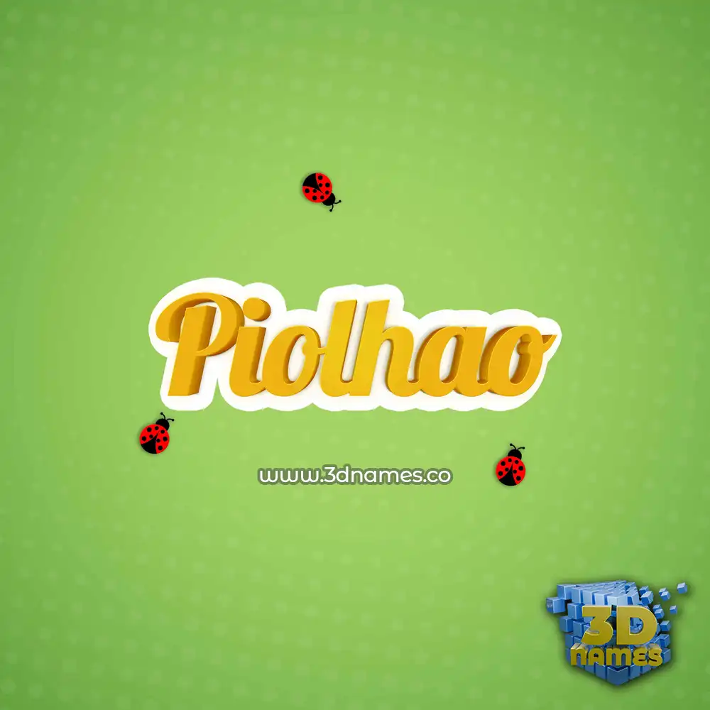 piolhao in Ladybugs style - 3D name wallpaper