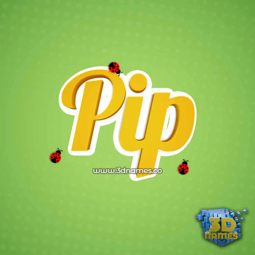 pip in Ladybugs style - 3D name wallpaper
