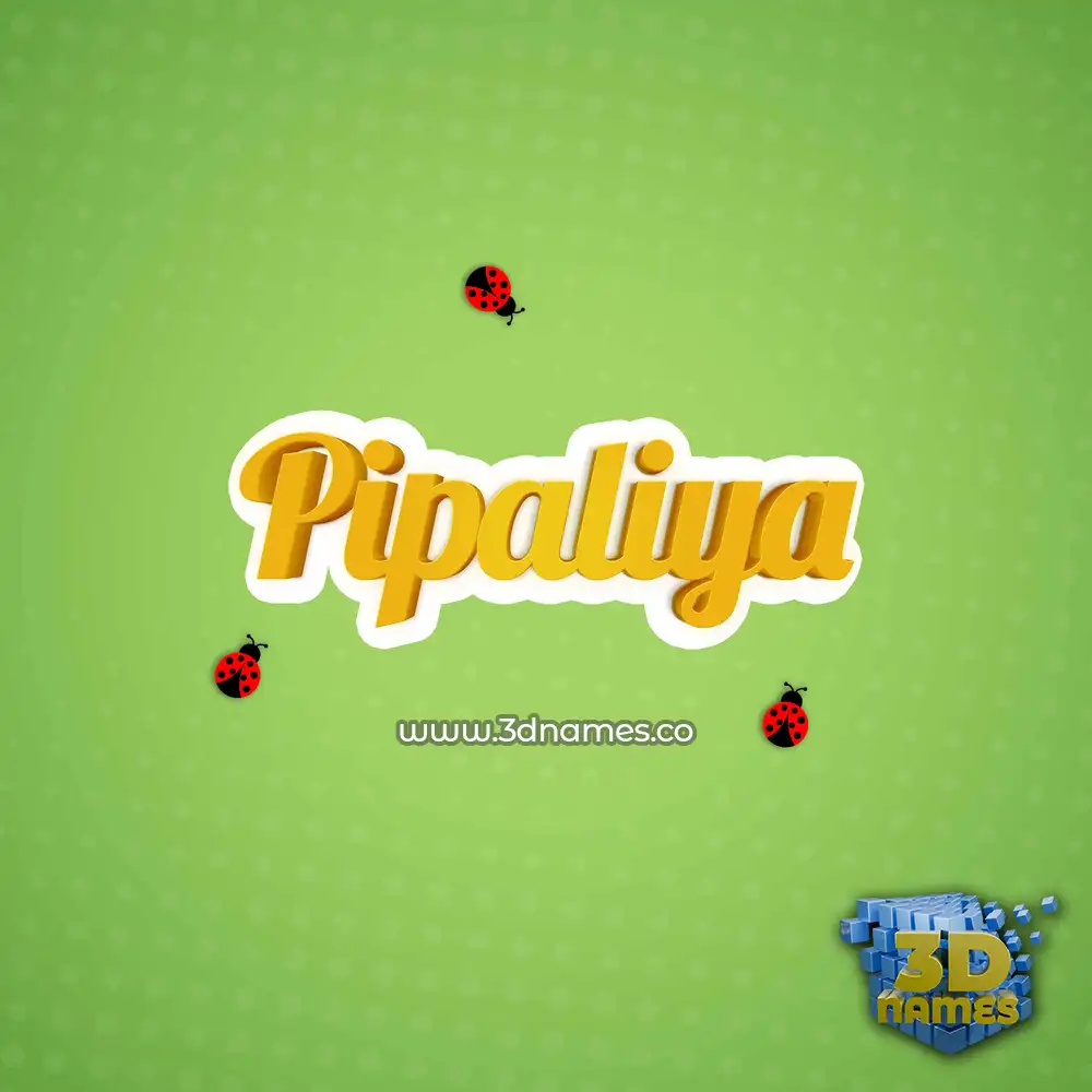 pipaliya in Ladybugs style - 3D name wallpaper