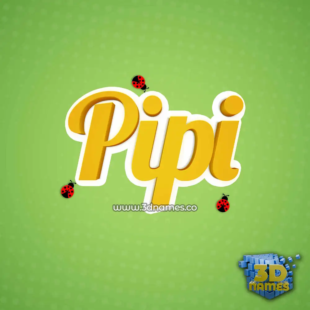 pipi in Ladybugs style - 3D name wallpaper