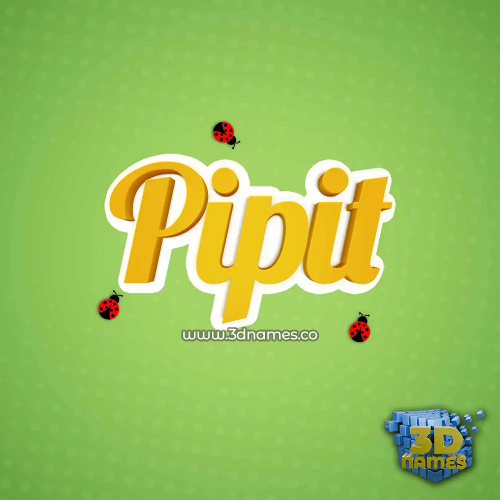 pipit in Ladybugs style - 3D name wallpaper