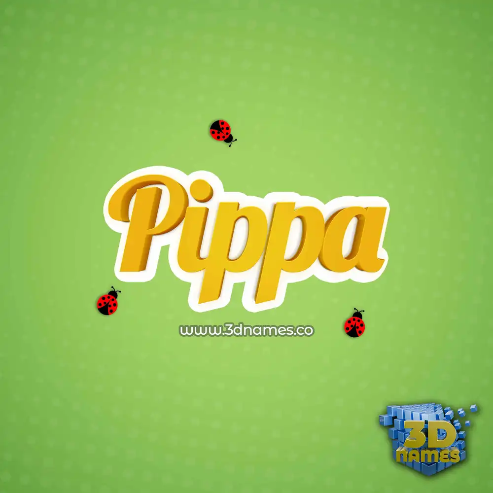pippa in Ladybugs style - 3D name wallpaper