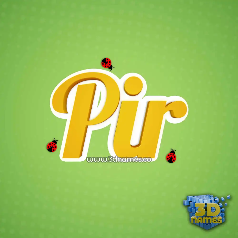 pir in Ladybugs style - 3D name wallpaper