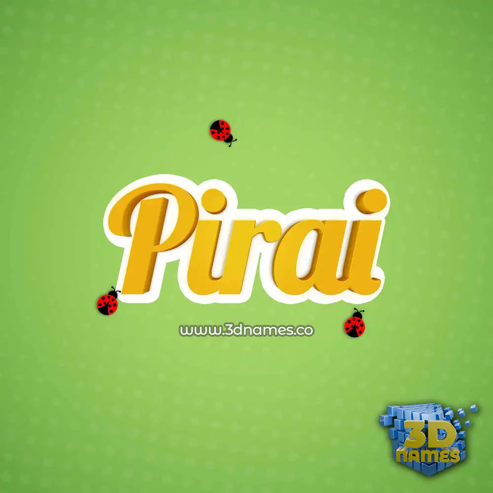 pirai in Ladybugs style - 3D name wallpaper