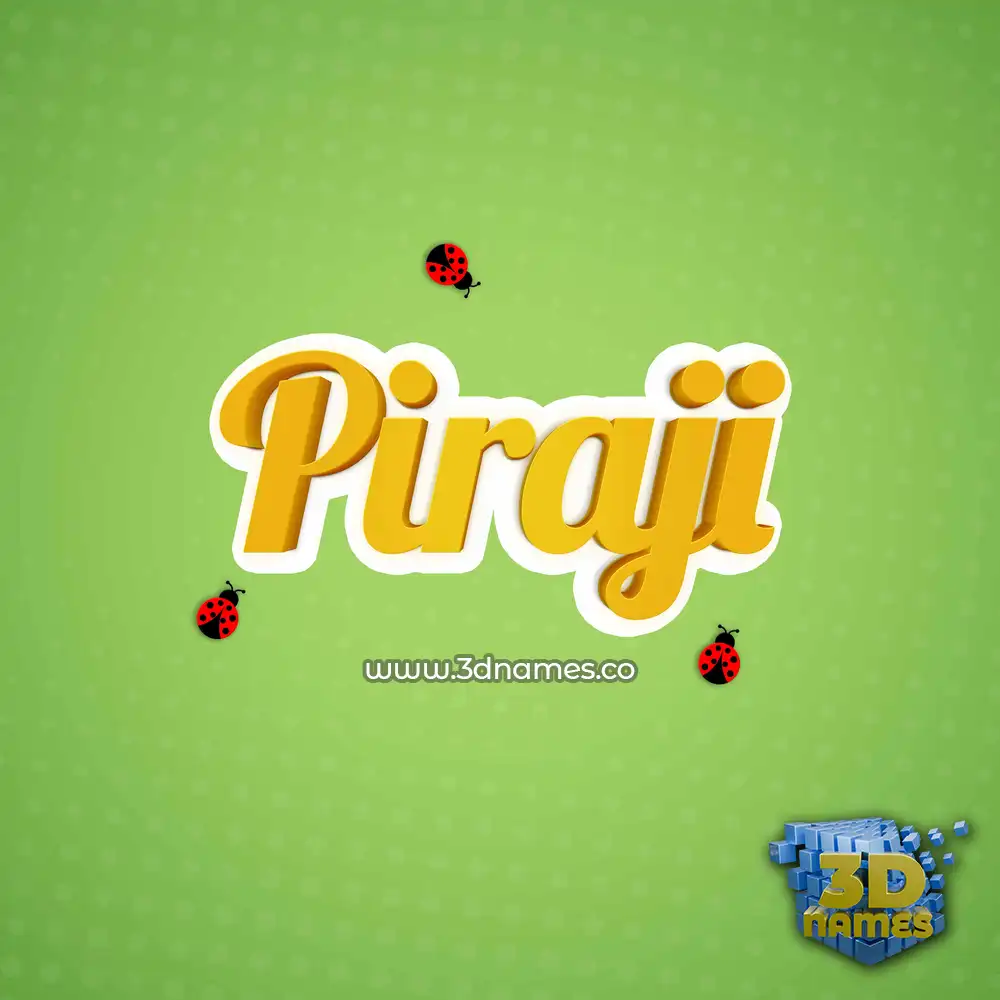 piraji in Ladybugs style - 3D name wallpaper
