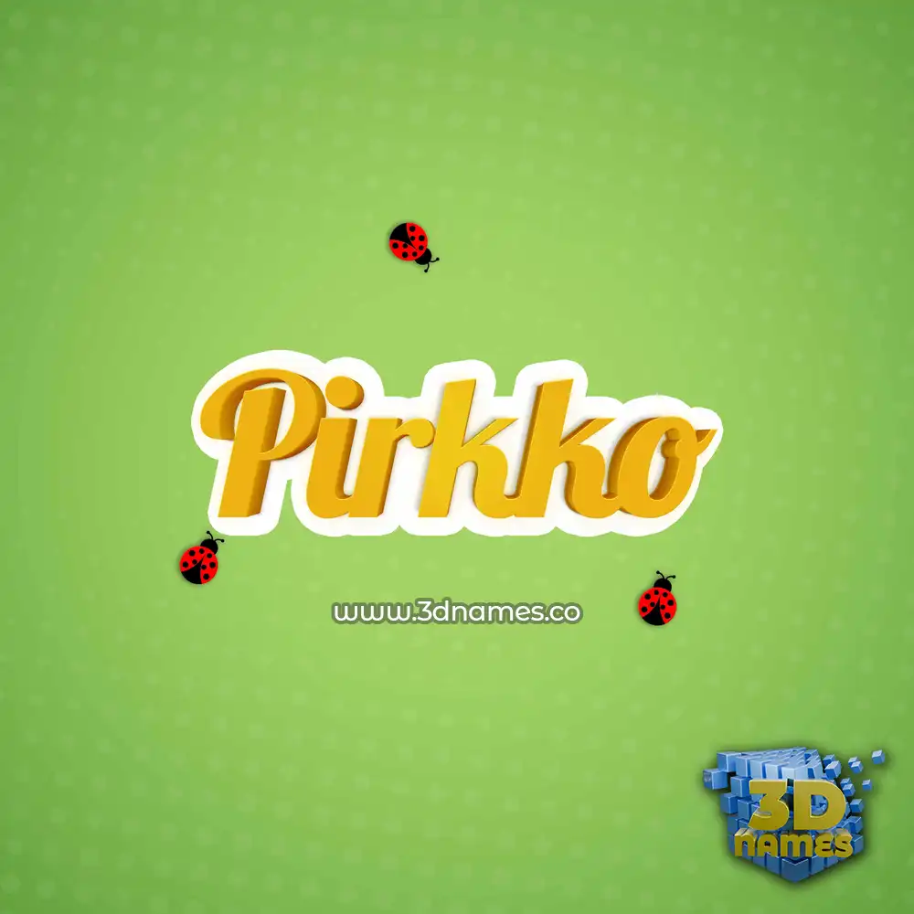 pirkko in Ladybugs style - 3D name wallpaper