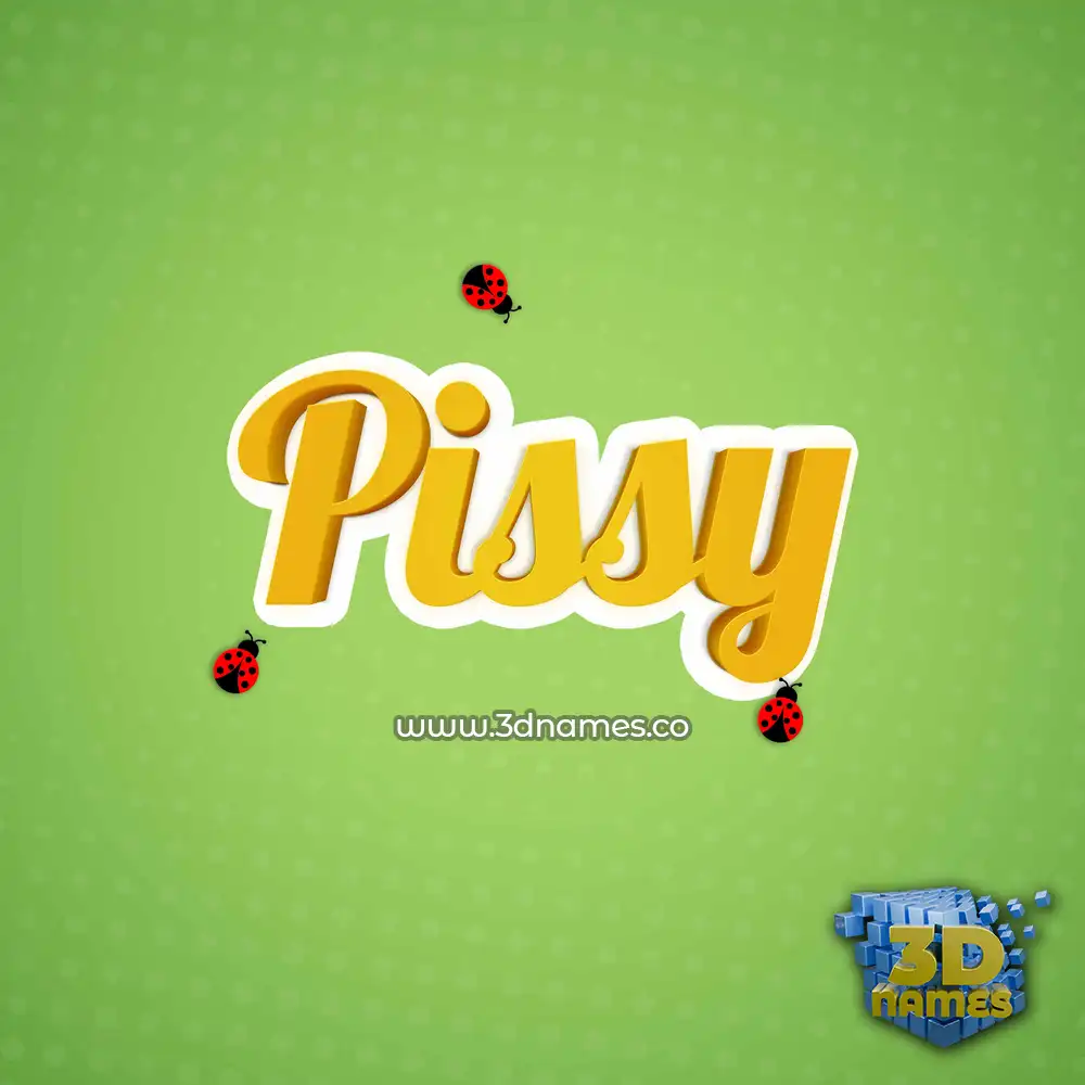 pissy in Ladybugs style - 3D name wallpaper