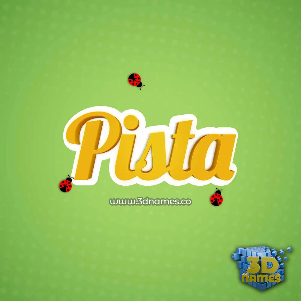 pista in Ladybugs style - 3D name wallpaper