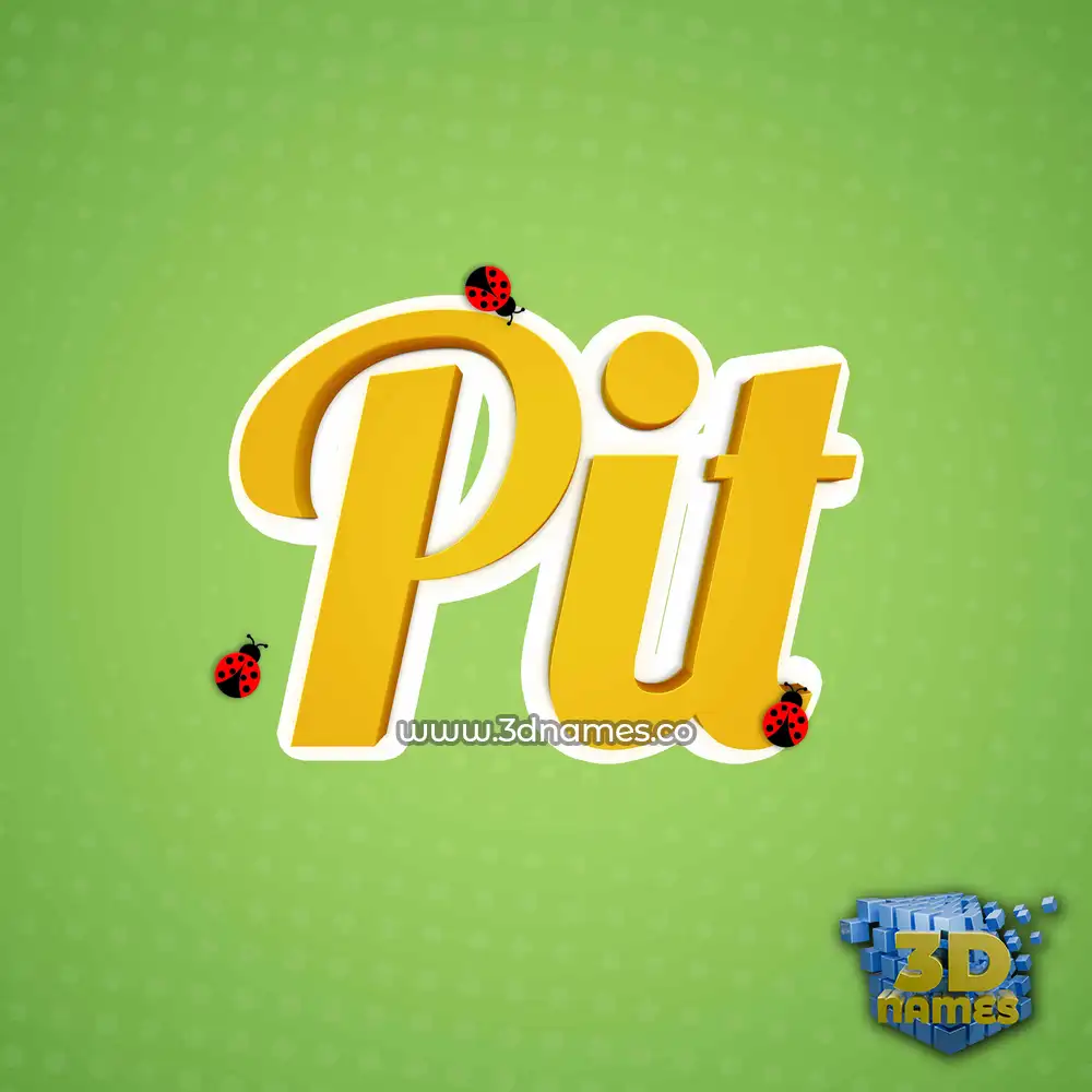 pit in Ladybugs style - 3D name wallpaper