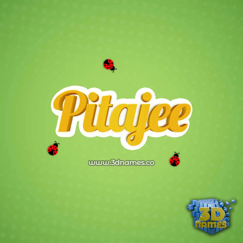 pitajee in Ladybugs style - 3D name wallpaper