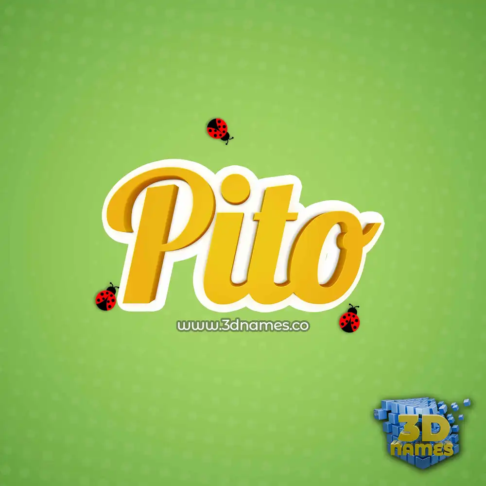 pito in Ladybugs style - 3D name wallpaper
