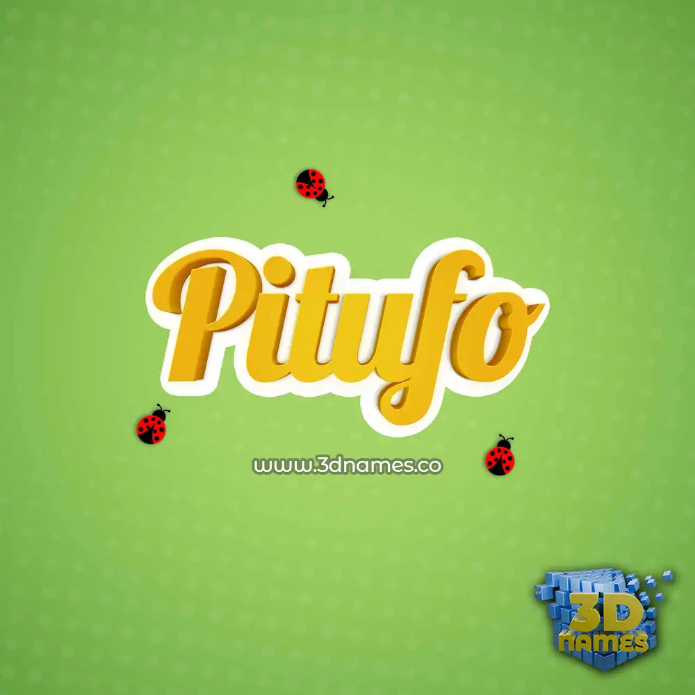 pitufo in Ladybugs style - 3D name wallpaper