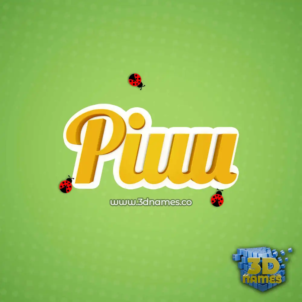 piuu in Ladybugs style - 3D name wallpaper