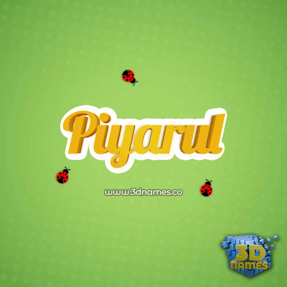 piyarul in Ladybugs style - 3D name wallpaper