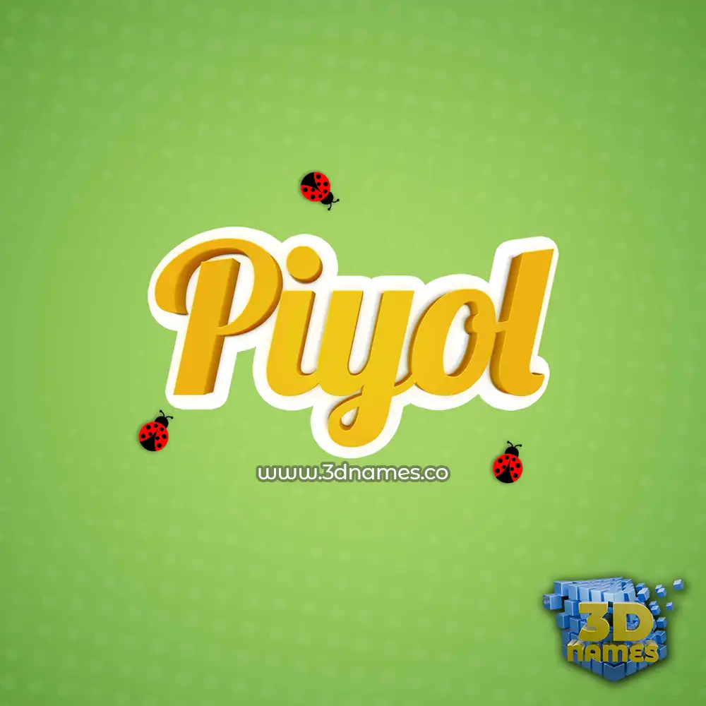 piyol in Ladybugs style - 3D name wallpaper